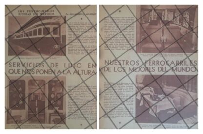 AFICHE RETRO INAUGURAN EL TREN DE PRIMERA CLASE 1953