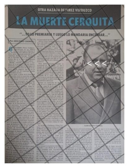 AFICHE RETRO PERIODISTA GUILLERMO PEREZ VERDUZO 1979