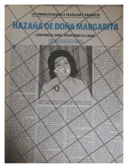 AFICHE RETRO MARGARITA LOPEZ PORTILLO SALVA CINE 1979