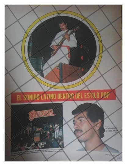 AFICHE RETRO EL GUITARRISTA SANTANA 1979