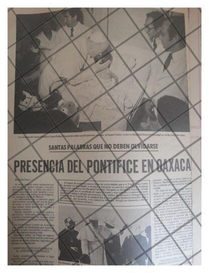 AFICHE RETRO EL PAPA JUAN PABLO EN OAXACA 1979 - Imagen 3