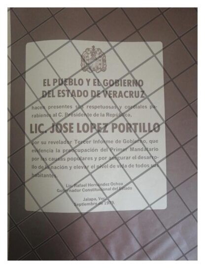 AFICHE POLITICO RETRO VERACRUZ FELICITA A LOPEZ PORTILLO 79