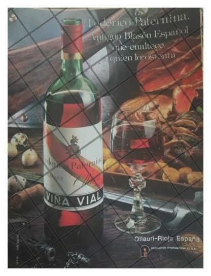 CARTEL PUBLICITARIO RETRO VINOS FEDERICO PATERNINA 1979 3