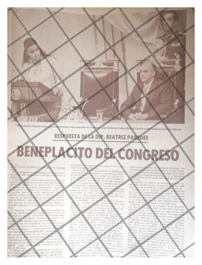 AFICHE RETRO. BEATRIZ PAREDEZ Y LOPEZ PORTILLO 1979