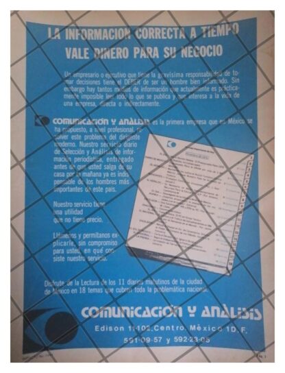 AFICHE RETRO EMPRESA COMUNICACION Y ANALISIS S.A 2