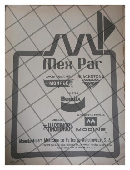 AFICHE RETRO EMPRESA MEXPAR S.A 1979 /2