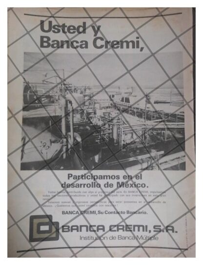 AFICHE RETRO BANCO BANCA CREMI 1977 /17