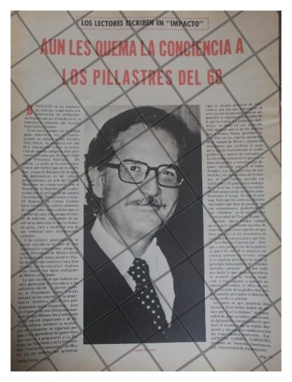 AFICHE RETRO. PRENSA ATACA A CARLOS FUENTES 1979