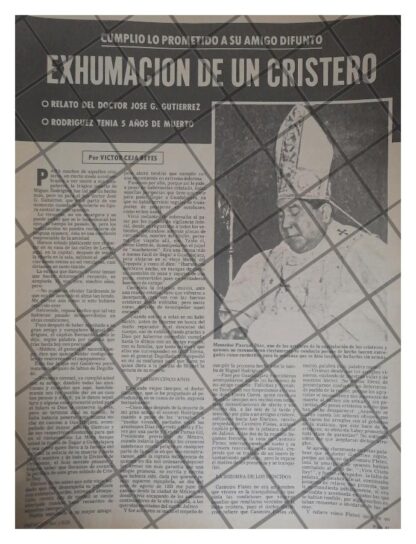 AFICHE RETRO EXHUMAN CUERPO DEL PADRE PASCUAL DIAZ 1979