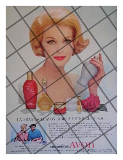 CARTEL PUBLICITARIO RETRO COSMETICOS AVON 1960 /9