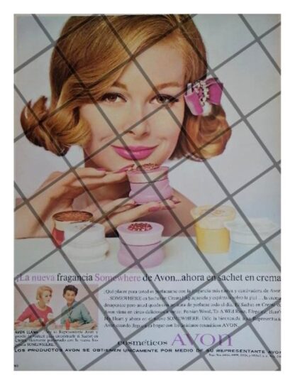 CARTEL PUBLICITARIO RETRO COSMETICOS AVON 1963 /6