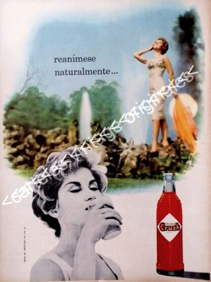 CARTEL RETRO. ORANGE CRUSH Y ANA BERTHA LEPE 1959