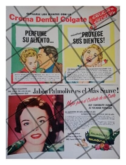 AFICHE PUBLICITARIO RETRO COLGATE PALMOLIVE 1959 /10