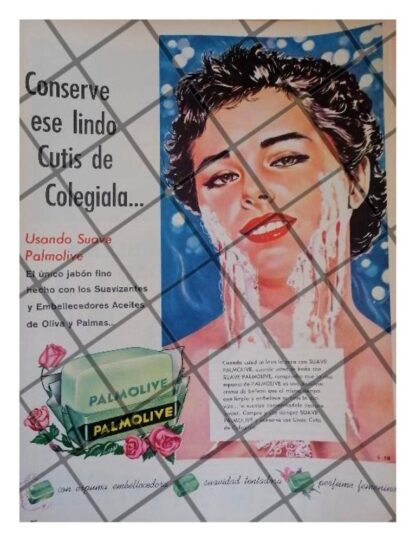 AFICHE PUBLICITARIO RETRO JABON PALMOLIVE 1959 /12