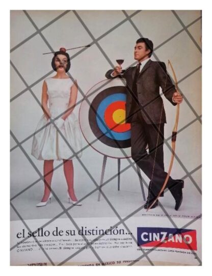 CARTEL PUBLICITARIO RETRO VINOS CINZANO Y GULLERMO MURRAY 9