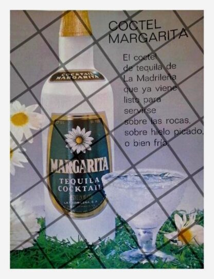 CARTEL PUBLICITARIO RETRO COCTEL MARGARITA 1969