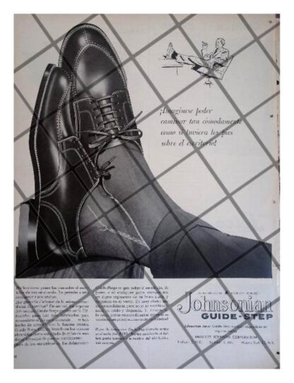 CARTEL PUBLICITARIO RETRO. ZAPATOS JOHNSONIAN 1956 -4