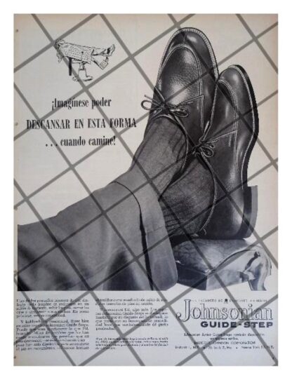 CARTEL PUBLICITARIO RETRO. ZAPATOS JOHNSON 1956 -2