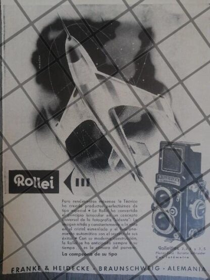 3 AFICHES PUBLICITARIOS RETRO. CAMARAS ROLLEI 1950s /2 - Imagen 2