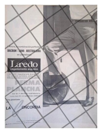 CARTEL PUBLICITARIO RETRO PANTALONES LAREDO 1964 -2