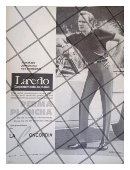 CARTEL PUBLICITARIO RETRO PANTALONES LAREDO 1964