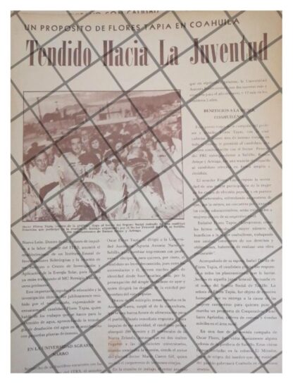 AFICHE ANTIGUO OSCAR FLORES TAPIA EN COAHUILA 1975