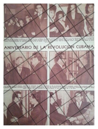 AFICHE RETRO 7 ANIVERSARIO DE LA REVOLUCION CUBANA