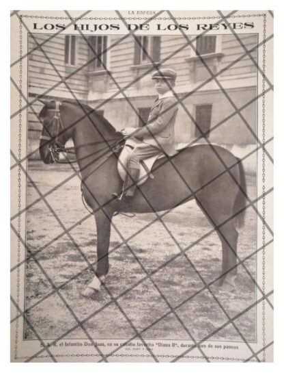 AFICHE ANTIGUO EL PRINCIPE DON JUAN A CABALLO 1920