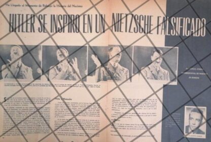 AFICHE ANTIGUO HITLER SE INSPIRO EN NIETZSCHE FALSIFICADO