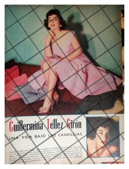 AFICHE RETRO. ACTRIZ GUILLERMINA TELLEZ GIRON 1956