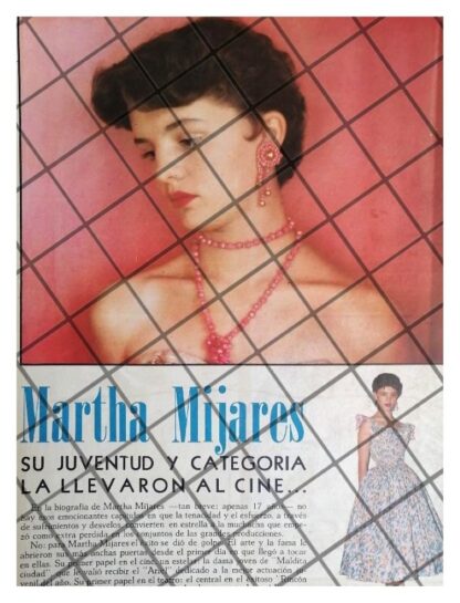 AFICHE VINTAGE INICIOS ACTRIZ MARTHA MIJARES 1955