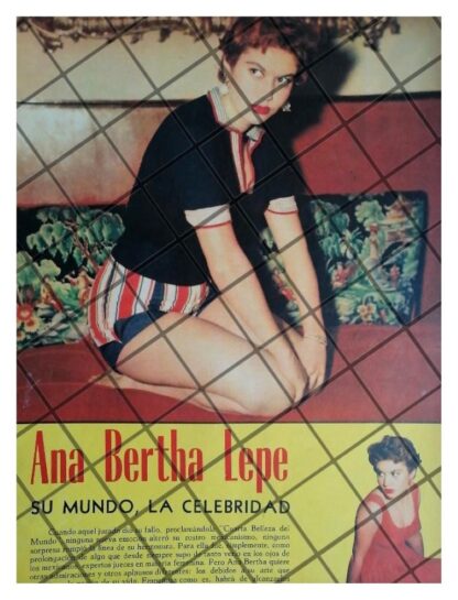 AFICHE RETRO INICIOS DE ANA BERTHA LEPE 1956