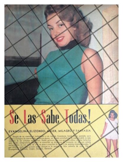 AFICHE RETRO INICIOS DE EVANGELINA ELIZONDO 1956