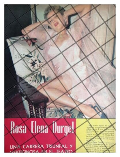 AFICHE RETRO INICIA ACTRIZ. ROSA ELENA DURGEL 1957