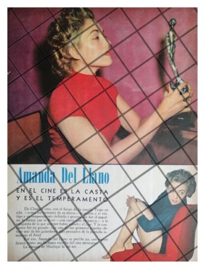 AFICHE RETRO INICIA ACTRIZ. AMANDA LLANO SERRANO 1955