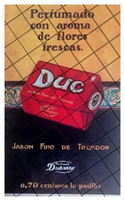 CARTEL PUBLICITARIO ANTIGUO JABON DUBARRY DUC 1928