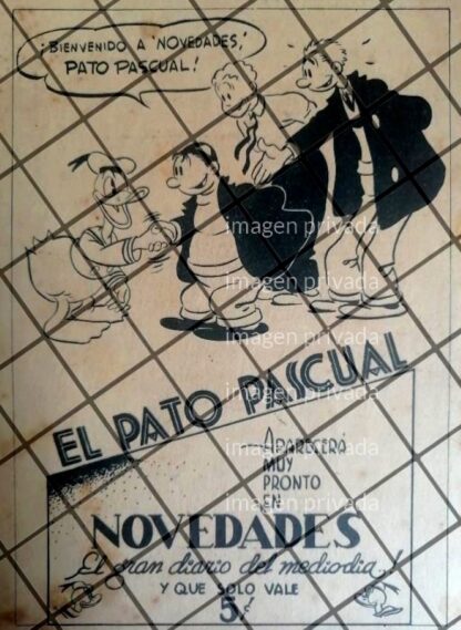 RARISIMO AFICHE RETRO LLEGA EL PATO LUCAS A MEXICO 1935 3