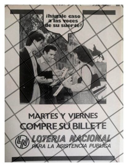 AFICHE RETRO LOTERIA NACIONAL CON MARIA SORTE 1980s 229