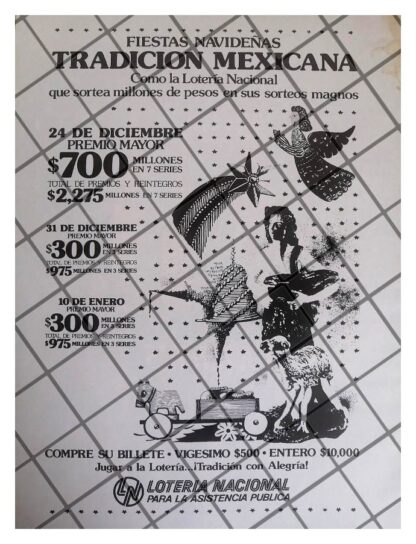 AFICHE PUBLICITARIO RETRO LOTERIA NACIONAL 1976 /232