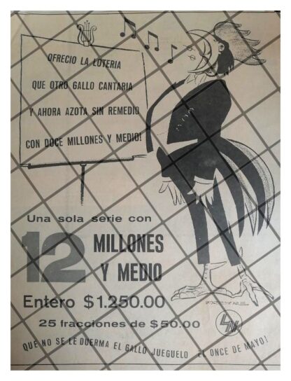 AFICHE PUBLICITARIO RETRO LOTERIA NACIONAL 1967 /234