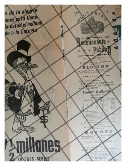 3 AFICHES ANTIGUOS LOTERIA NACIONAL 1895-1960s - Imagen 2