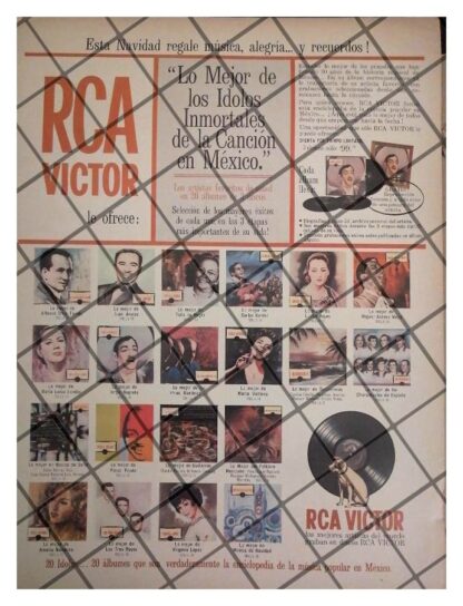 PUBLICIDAD ANTIGUA. DISCOS RCA VICTOR 1960s