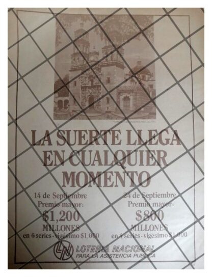 PUBLICIDAD RETRO LOTERIA NACIONAL PARROQUIA DOLORES HGO