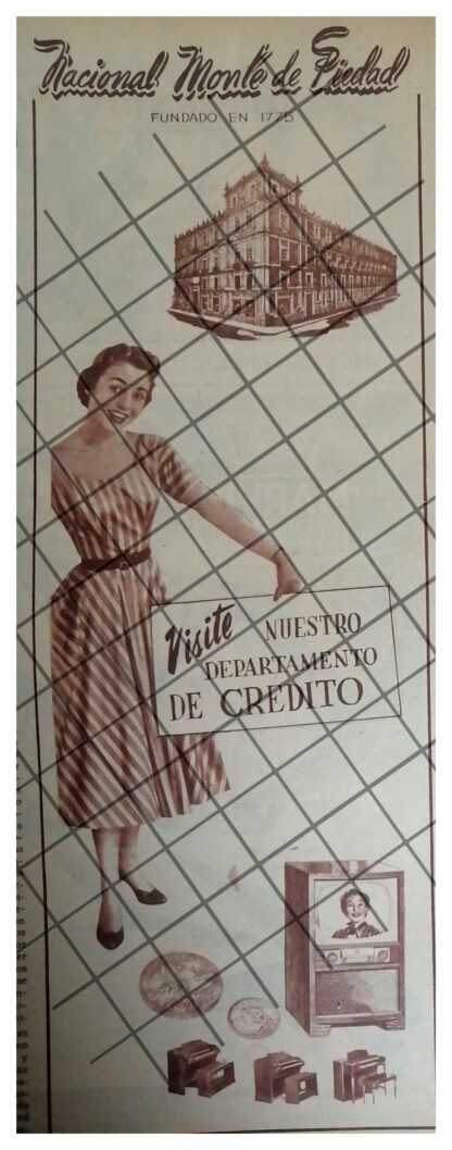 CARTEL RETRO NACIONAL MONTE DE PIEDAD 1950s /17