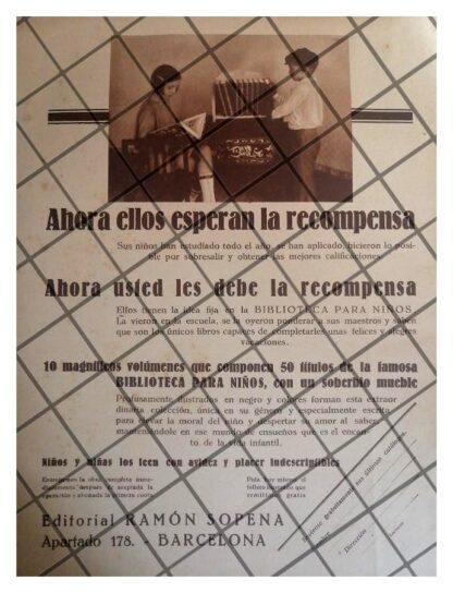 AFICHE PUBLICITARIO RETRO. EDITORIAL RAMON SOPENA 1930