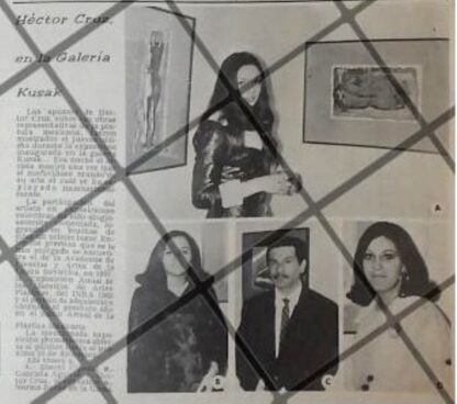 AFICHE ANTIGUO EXPOSICION DEL PINTOR HECTOR CRUZ 1969