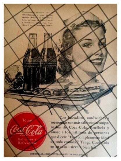 PUBLICIDAD ANTIGUA REFRESCOS COCA COLA 1940s /N51 RARO