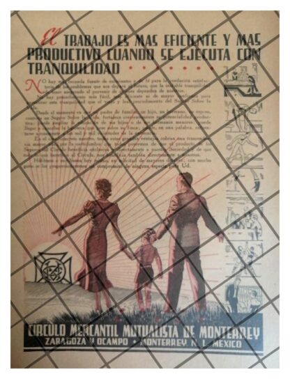 AFICHE RETRO CIRCULO MERCANTIL MUTUALISTA 1940 /188