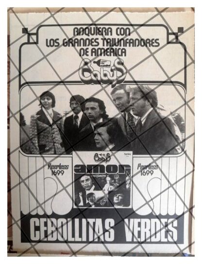 4 AFICHES RETRO. DISCOS PEERLESS Y GRUPOS DE LOS 70s - Imagen 2