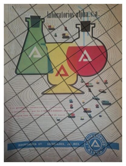 AFICHE RETRO LABORATORIOS ALPHA S.A 1953